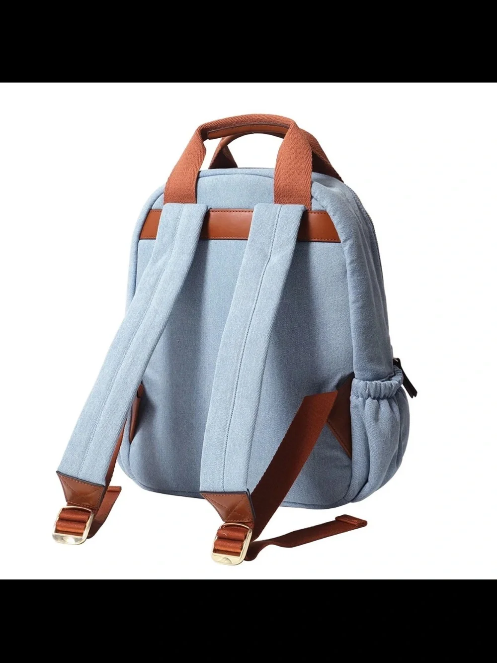 Chloé Denim 'Chloe Paris' Backpack with Brown Handles